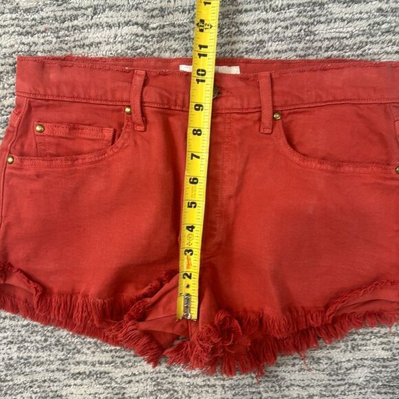NWT The Great. the Cutoff Short Vintage Poppy Sz 26 Orange - Picture 8 of 13